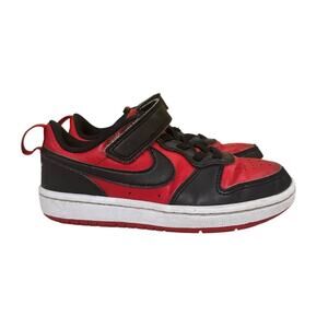 Nike Air Jordan 1 Low Black Red Kids Shoes Size 11C Retro Sneaker All Day Play